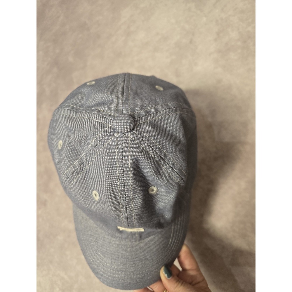 American Eagle Cotton Chambray Baseball Hat Cap Light Blue‎ Snapback Unisex NWOT - Picture 3 of 7
